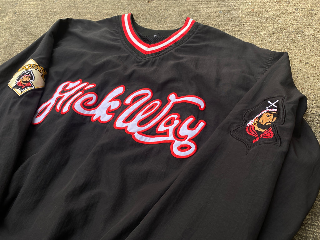 Slick Way Pullover Windbreaker Blk/Red