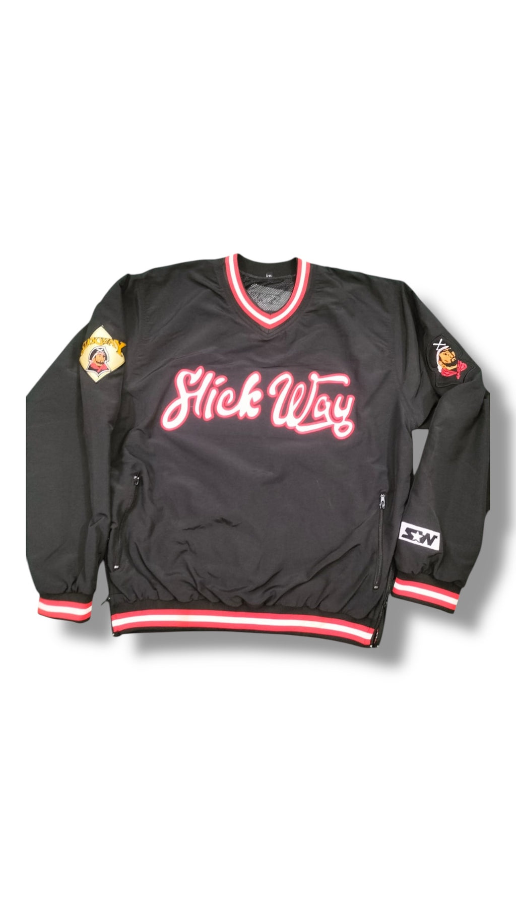 Slick Way Pullover Windbreaker Blk/Red